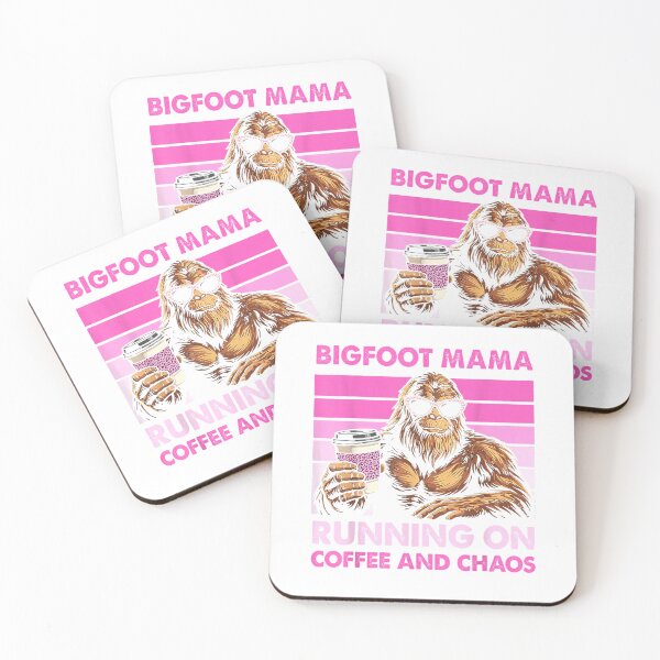 Item preview, Funny Women's Coffee Lover Humor Bigfoot Mama Sasquatch Mom T-Shirt designed and sold by KeathyArt.