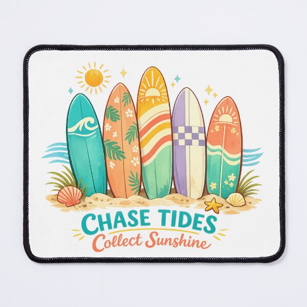 Item preview, Chase Tides Collect Sunshine Retro Surfboard Beach Coastal Art Design designed and sold by inkoutninja.