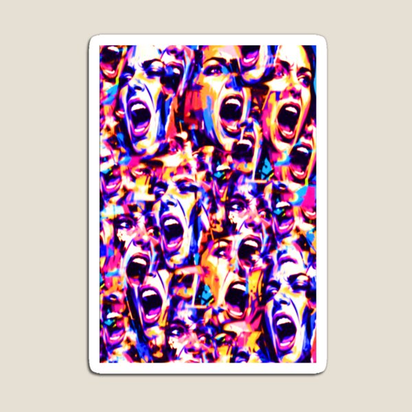 Item preview, FEMALE SHOUTING CROWD, designed and sold by NOIMION DIGITAL ART.