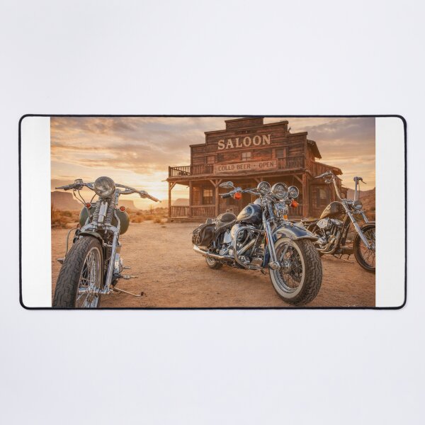 Item preview, Last Stop Saloon – Classic Motorcycles at Sunset designed and sold by Russell Thorne.