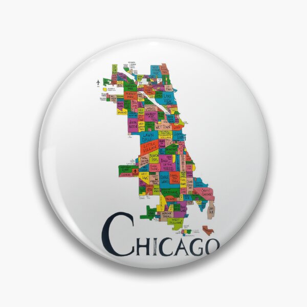 Item preview, Chicago Neighborhood Map designed and sold by AHAPPYdesigns.
