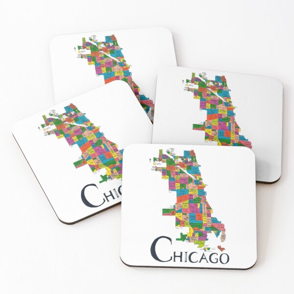 Item preview, Chicago Neighborhood Map designed and sold by AHAPPYdesigns.