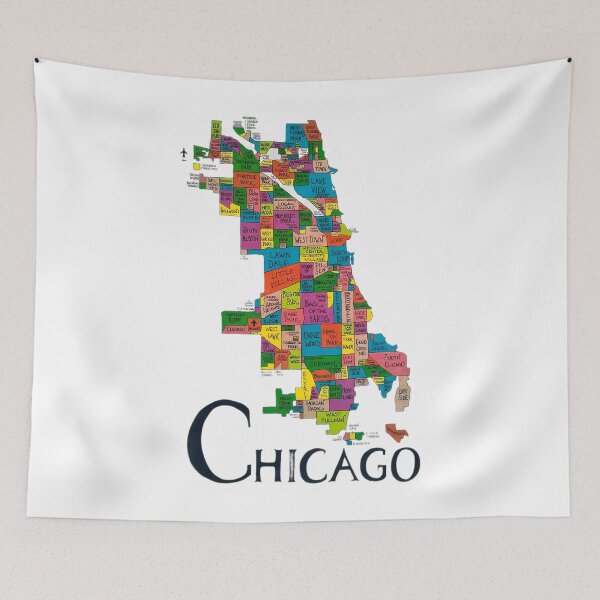 Item preview, Chicago Neighborhood Map designed and sold by AHAPPYdesigns.
