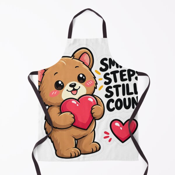 Item preview, Small Steps Still Count – Cute Bear Motivation designed and sold by Kushwaha18.