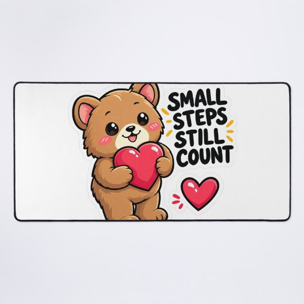 Item preview, Small Steps Still Count – Cute Bear Motivation designed and sold by Kushwaha18.