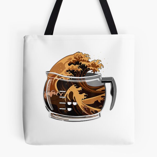 Item preview, Great Wave of Coffee - Caffeine Lover Breakfast T-Shirt designed and sold by josumitofc.