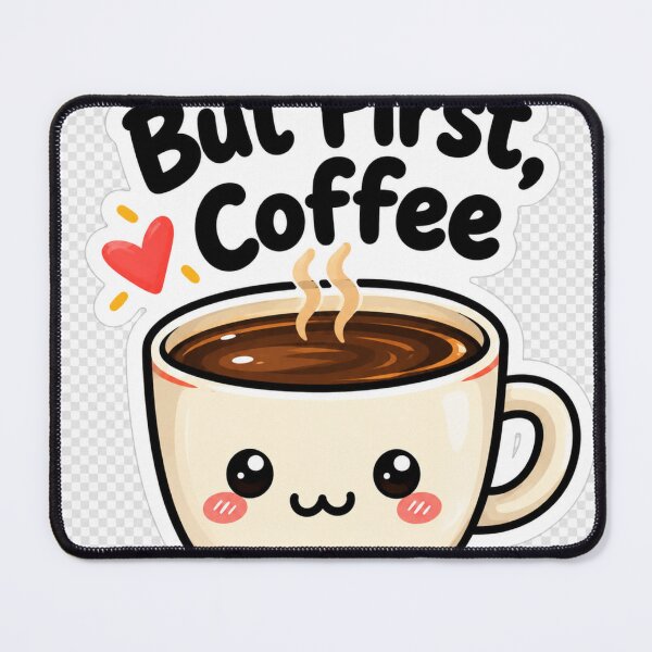Item preview, But First, Coffee – Cute Coffee Lover Sticker designed and sold by Kushwaha18.