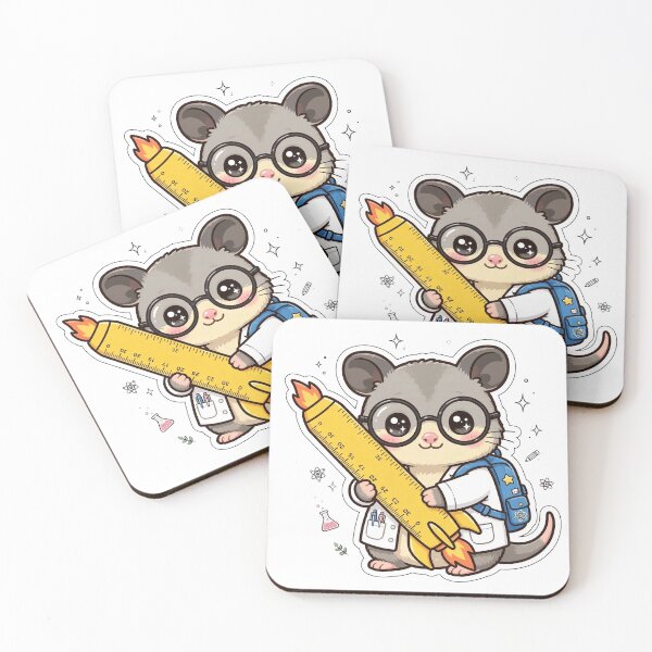 Item preview, Kawaii Science Possum Rocket Ruler designed and sold by Wildlife-Walk.