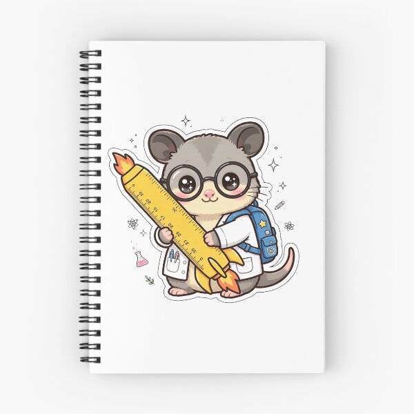 Item preview, Kawaii Science Possum Rocket Ruler designed and sold by Wildlife-Walk.