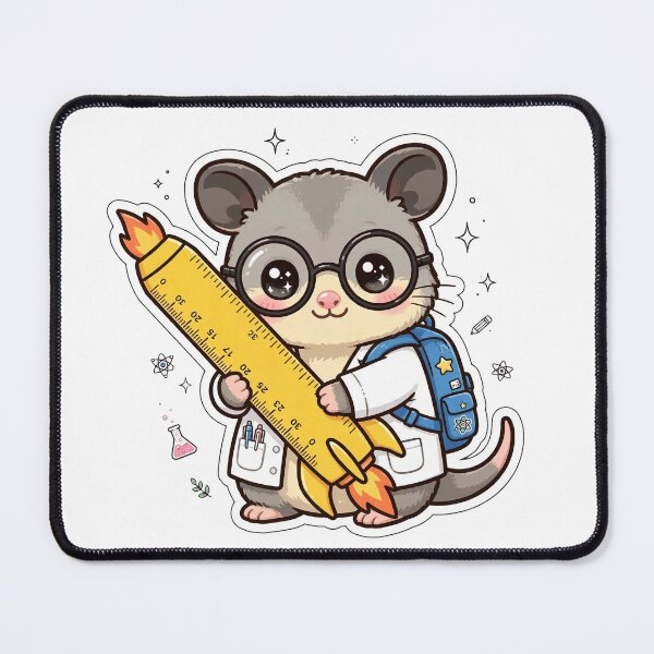 Item preview, Kawaii Science Possum Rocket Ruler designed and sold by Wildlife-Walk.