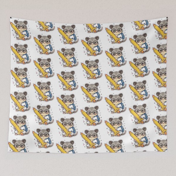 Item preview, Kawaii Science Possum Rocket Ruler designed and sold by Wildlife-Walk.