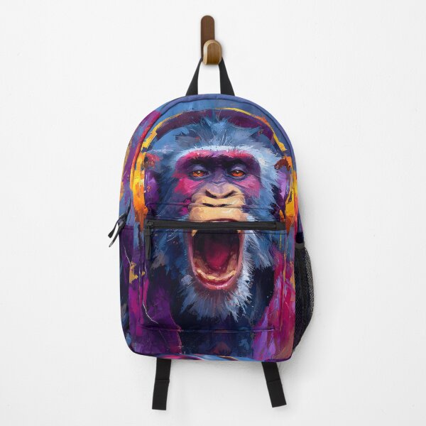 Item preview, DJ Monkey with Headphones Colorful Graffiti Pop Art designed and sold by GrinGalore.