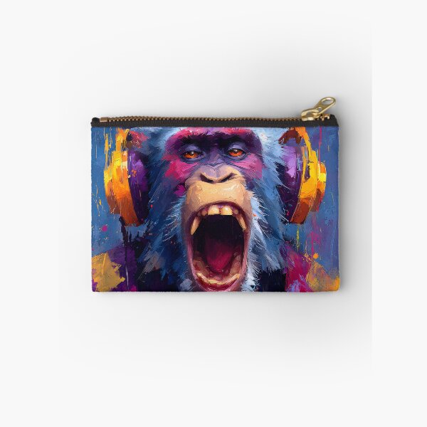 Item preview, DJ Monkey with Headphones Colorful Graffiti Pop Art designed and sold by GrinGalore.