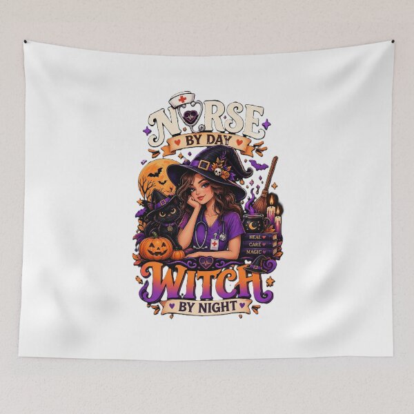 Item preview, Nurse By Day Witch By Night Halloween designed and sold by Mido-artister.