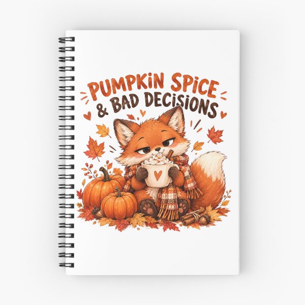 Item preview, Pumpkin Spice & Bad Decisions – Cute Cozy Fox Autumn Design designed and sold by DreamyBrushArt.