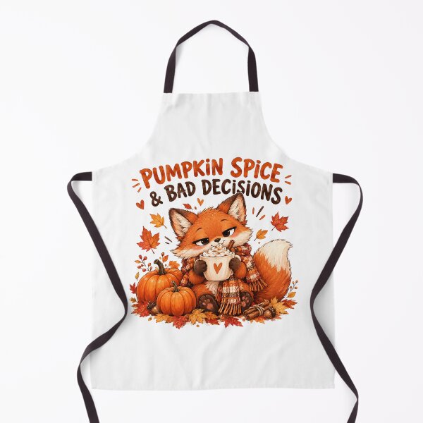Item preview, Pumpkin Spice & Bad Decisions – Cute Cozy Fox Autumn Design designed and sold by DreamyBrushArt.
