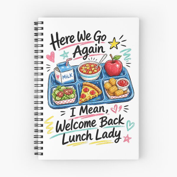 Item preview, Here We Go Again I Mean Welcome Back Lunch Lady Cafeteria T-Shirt designed and sold by teluguredbubble.