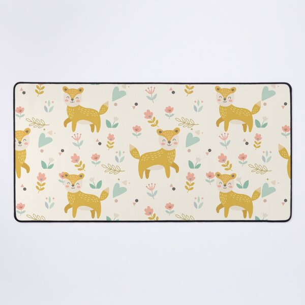 Item preview, Cute Fox Seamless Pattern with Floral Elements designed and sold by prapapon.