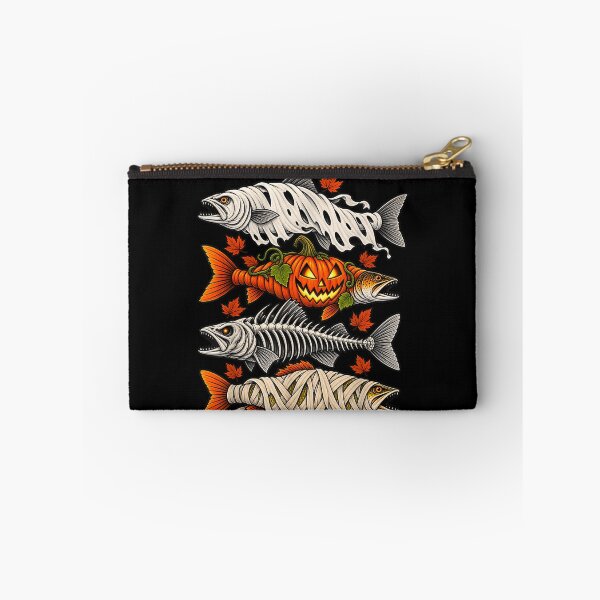 Item preview, Funny Ghost Pumpkin Skeleton Mummy Fish Halloween designed and sold by raewaelchi.