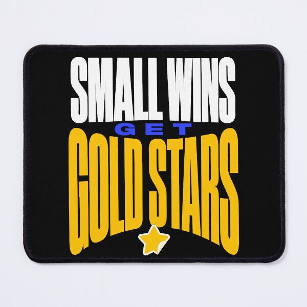 Item preview, Small Wins Get Gold Stars Typography designed and sold by Fun2Fentastic.