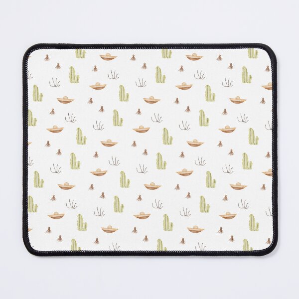 Item preview, Cute Watercolor Sombrero and Cactus White Pattern designed and sold by svitlaarty.