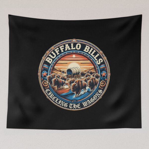 Item preview, Buffalo Bills Circling The Wagons Retro Emblem designed and sold by OrloSchneider.