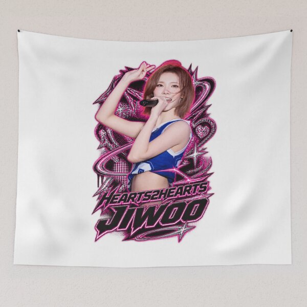 Item preview,  Jiwoo Hearts2Hearts Blue White Sporty Jersey Visual designed and sold by Valereekmerch.