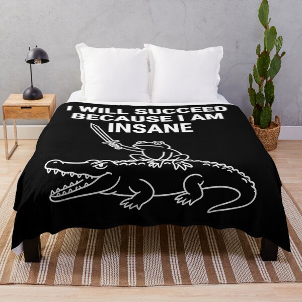 Item preview, I Will Succeed Because I Am Insane Frog Riding Crocodile Motivational designed and sold by Reverielook.