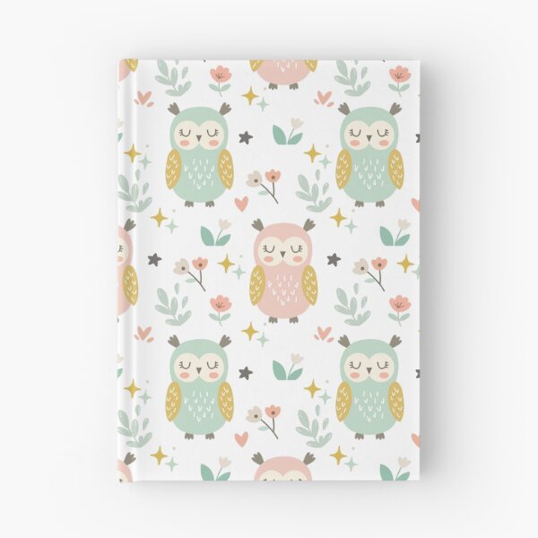 Item preview, Cute Owl Seamless Pattern with Floral Elements designed and sold by prapapon.
