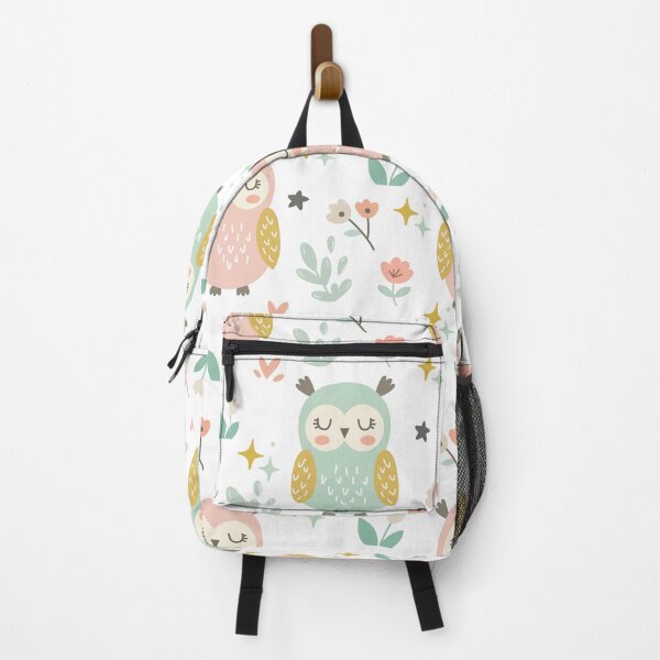 Item preview, Cute Owl Seamless Pattern with Floral Elements designed and sold by prapapon.