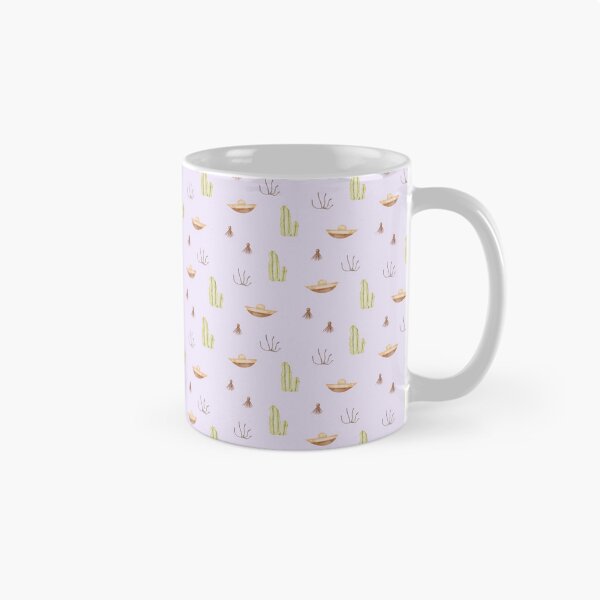 Item preview, Cute Watercolor Sombrero and Cactus Soft Lavender Pattern designed and sold by svitlaarty.