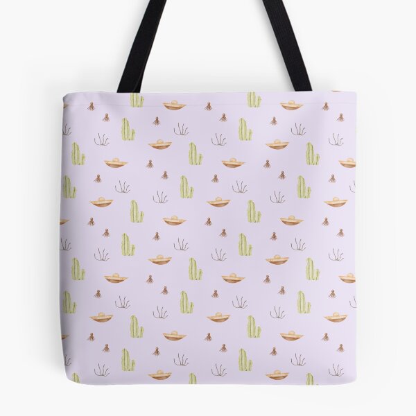 Item preview, Cute Watercolor Sombrero and Cactus Soft Lavender Pattern designed and sold by svitlaarty.