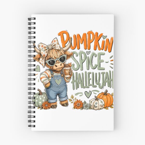 Item preview, Cozy Fall Highland Cow Pumpkin Spice Hallelujah Coffee Lover T-Shirt designed and sold by Magoya Store ⭐⭐⭐⭐⭐.