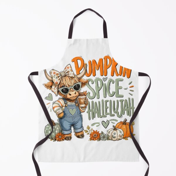 Item preview, Cozy Fall Highland Cow Pumpkin Spice Hallelujah Coffee Lover T-Shirt designed and sold by Magoya Store ⭐⭐⭐⭐⭐.
