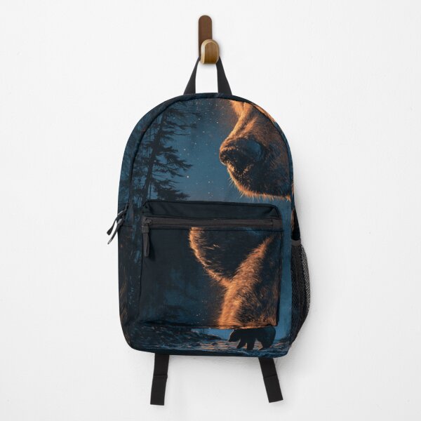 Item preview, Majestic Grizzly Bear Moonlit Forest Wildlife designed and sold by NicolasGlowArt.
