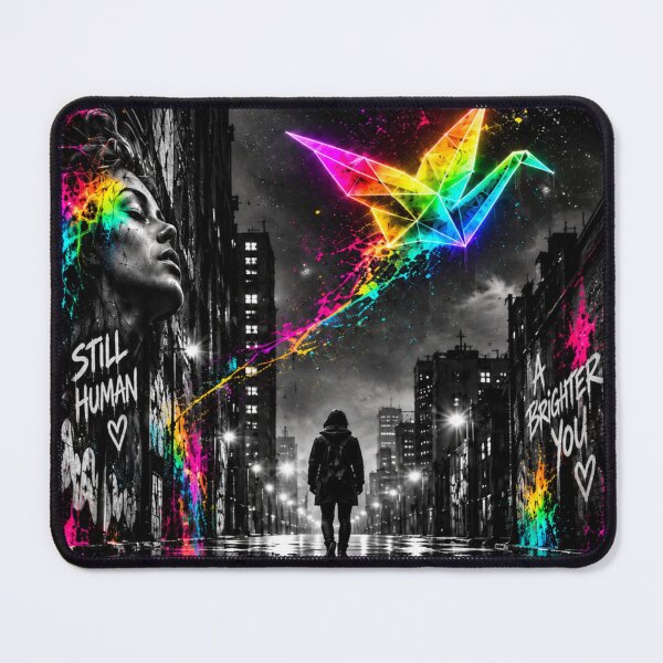 Item preview, Still Human - Neon Urban Street Art designed and sold by Personiq Kaleido.