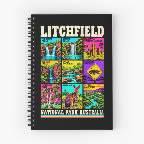 Item preview, Litchfield National Park Australia Retro Travel Florence Wangi Tolmer Falls Wallaby Termite Mounds designed and sold by Yellowriversss.