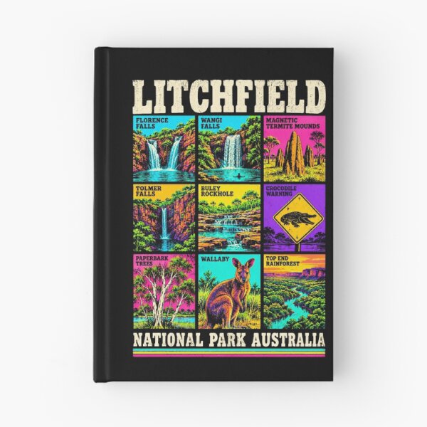 Item preview, Litchfield National Park Australia Retro Travel Florence Wangi Tolmer Falls Wallaby Termite Mounds designed and sold by Yellowriversss.