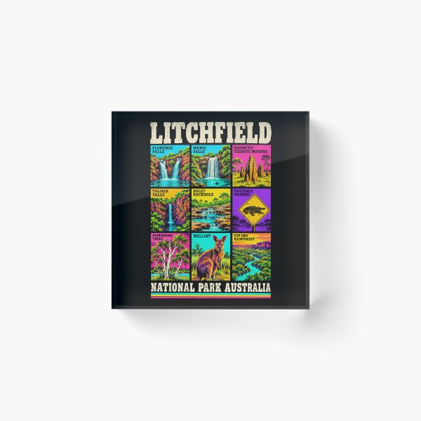 Item preview, Litchfield National Park Australia Retro Travel Florence Wangi Tolmer Falls Wallaby Termite Mounds designed and sold by Yellowriversss.