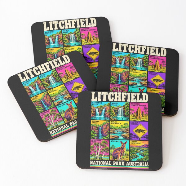 Item preview, Litchfield National Park Australia Retro Travel Florence Wangi Tolmer Falls Wallaby Termite Mounds designed and sold by Yellowriversss.