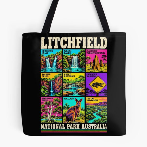 Item preview, Litchfield National Park Australia Retro Travel Florence Wangi Tolmer Falls Wallaby Termite Mounds designed and sold by Yellowriversss.