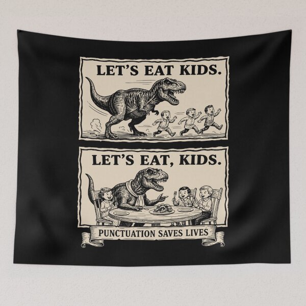 Item preview, Funny Let's Eat Kids Punctuation Saves Lives Grammar designed and sold by raewaelchi.