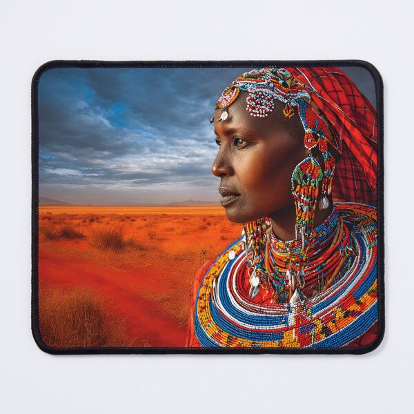 Item preview, Stunning Portrait of a Maasai Woman in Nature designed and sold by Artessie.