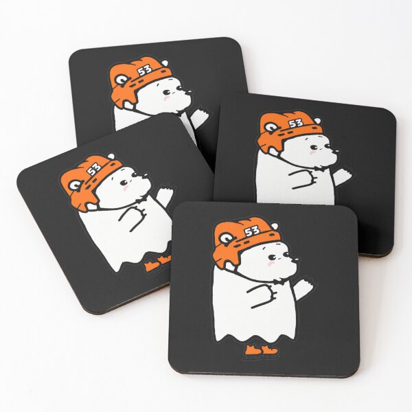 Item preview, Cute Ghost Bear on Ice Skates with Helmet 53 designed and sold by Jamrpenter.