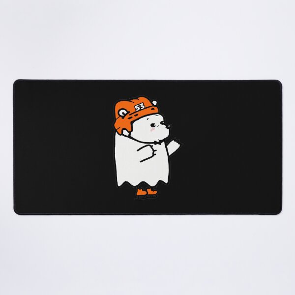 Item preview, Cute Ghost Bear on Ice Skates with Helmet 53 designed and sold by Jamrpenter.