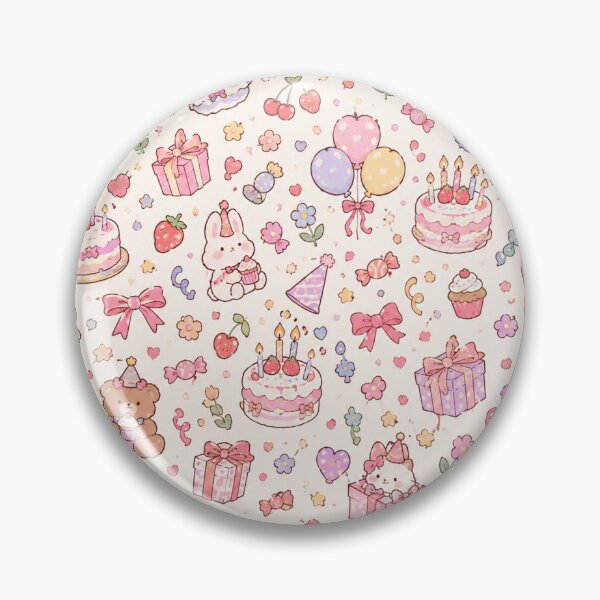 Item preview, Cute Pastel Birthday Party Seamless Pattern designed and sold by ellinnur.