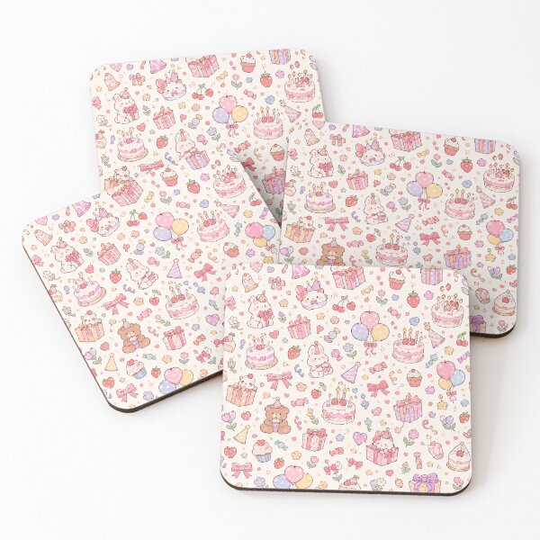 Item preview, Cute Pastel Birthday Party Seamless Pattern designed and sold by ellinnur.