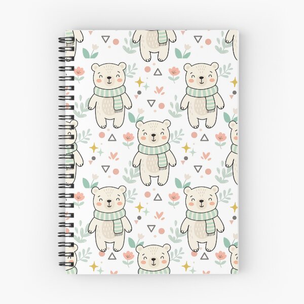 Item preview, Cute Bear Seamless Pattern with Mint Scarf designed and sold by prapapon.