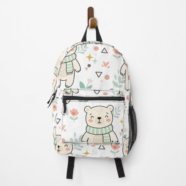 Item preview, Cute Bear Seamless Pattern with Mint Scarf designed and sold by prapapon.