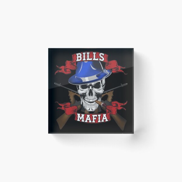 Item preview, Gritty Skull Mafia Blue Fedora Football Fan Art designed and sold by OrloSchneider.